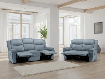 Myra Recliner Sofa Grey Fabric 3+2 Set
