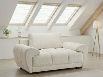 Azzuro Sofa Cream Velvet Armchair – Spacious & Comfortable Living Room Chair