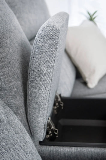 Linden Electric Recliner Sofa Grey 2 Seater