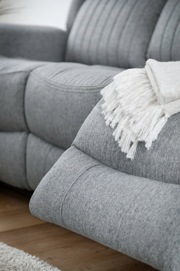 Linden Electric Recliner Sofa Grey 3 Seater