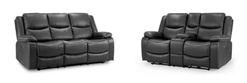 Harald Electric Recliner Sofa Black 3+2 Seater | High-Back Comfort